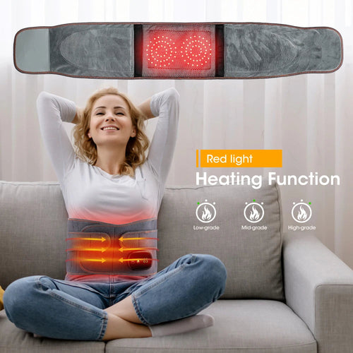 Cinturón Lumbar con Calor y Masaje para la Espalda