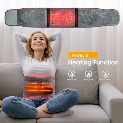 Cinturón Lumbar con Calor y Masaje para la Espalda